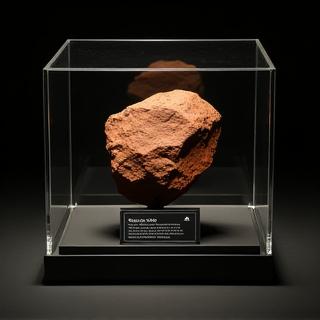 Martian meteorite artifact display