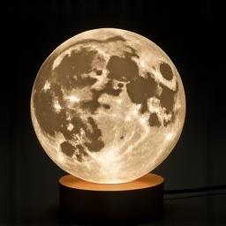 Realistic moon phase lamp